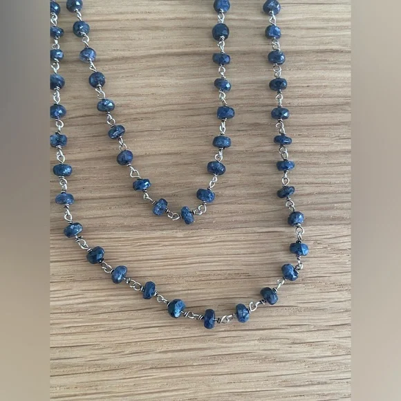 Sapphire & silver necklace - Picture 11 of 12